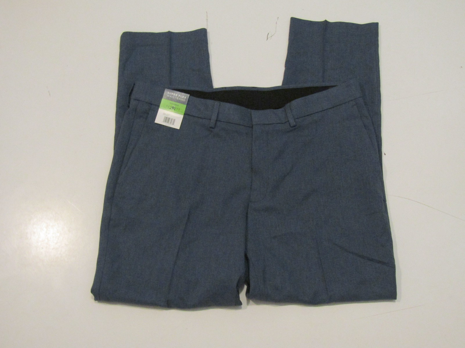 NWT Mens KENNETH COLE Slim Fit Techni-Cole Performance Pants Hthr Blue 36 W 32 L