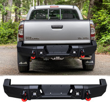Vijay For 2005-2015 Toyota Tacoma Black Steel Rear Bumpers With Led Lightd-ring
