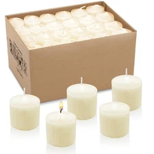 Votive Candles in Bulk, 72 Packs Unscented Ivory Wax Candles for Wedding, Par...