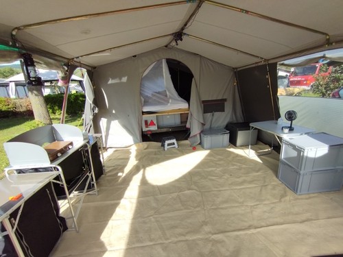 ideal für E-Auto + kleine Autos: Faltcaravan Wohnanhänger Klappfix 600kg 100kmh - Bild 15 von 18