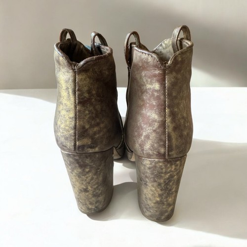 Laurence Dacade Metallic Heeled Booties Boots Western 39.5 - Picture 5 of 8