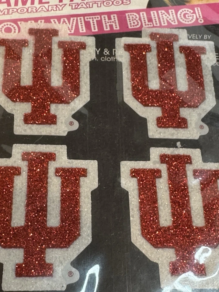 Bolsa de mão Indiana University IU Hoosiers bolsa tote + casca e vara jogo rosto bling - Imagem 3 de 4