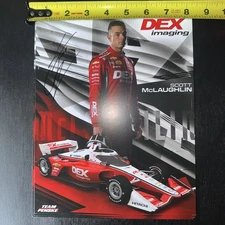 2025 SCOTT McLAUGHLIN signed INDIANAPOLIS 500 HERO PHOTO CARD INDY CAR DEX RACIN