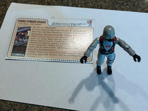 Vintage G.I. Joe Cobra Stinger Driver V1 Uncut Red Card Mail Away 1984 Hasbro
