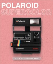 Polaroid Supercolor 635 CL Black Rainbow camera gift   600 Instant Film