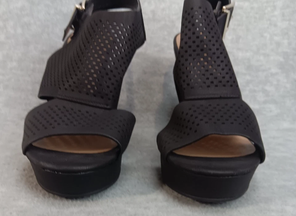 Call It Spring Vegan Leather Sandals Open Toe Platform Wedge Women's Size 10 - Image 4 of 4