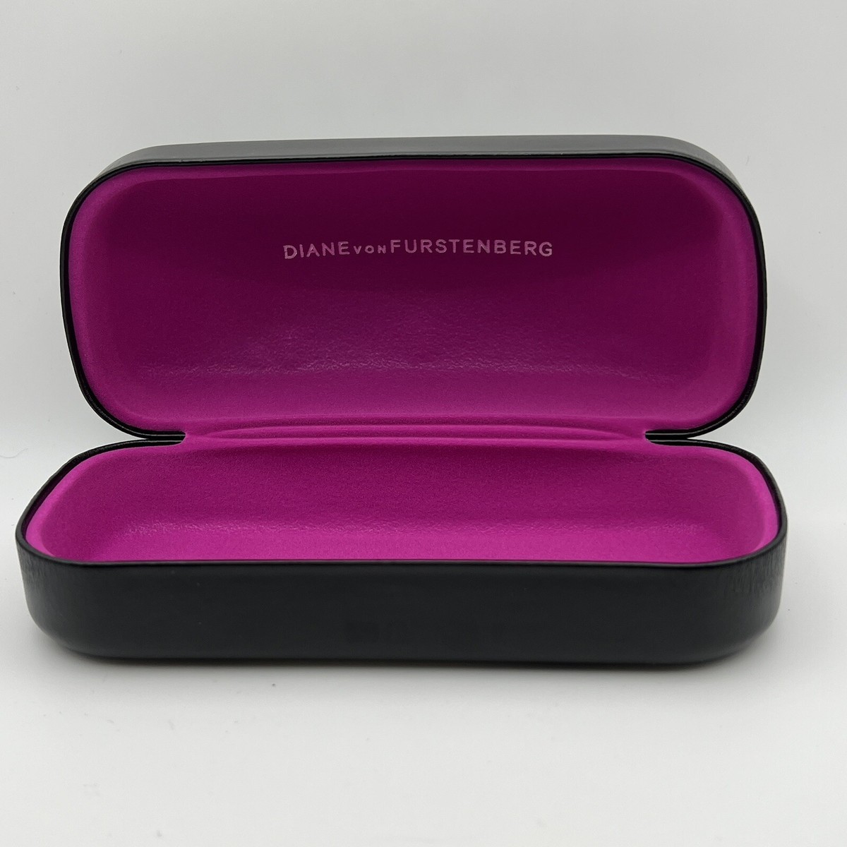 ?️Diane Von Furstenberg DVF Black w/Pink Sunglasses Hard  display picture 1