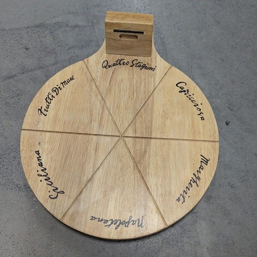 Wooden Pizza Cutting Serving Board - Six Slices