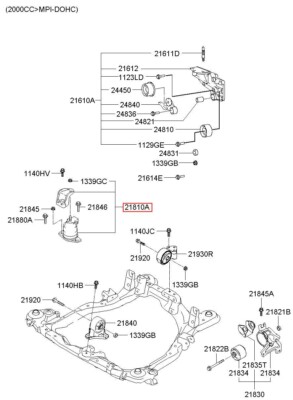 GENUINE ENGINE MOUNT BRACKET SUITS HYUNDAI TRAJET 2005-2006 2.7L PETROL