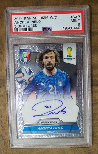 Panini Andrea Pirlo Signed Autograph Soccer Sports Card 2014 PSA 9 - Picture 1 of 2