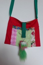 SPECIAL BAG GIFT HANDMADE QUILTED FOR A GIRL COTTON FABRICS MULTI COLOR TOTE