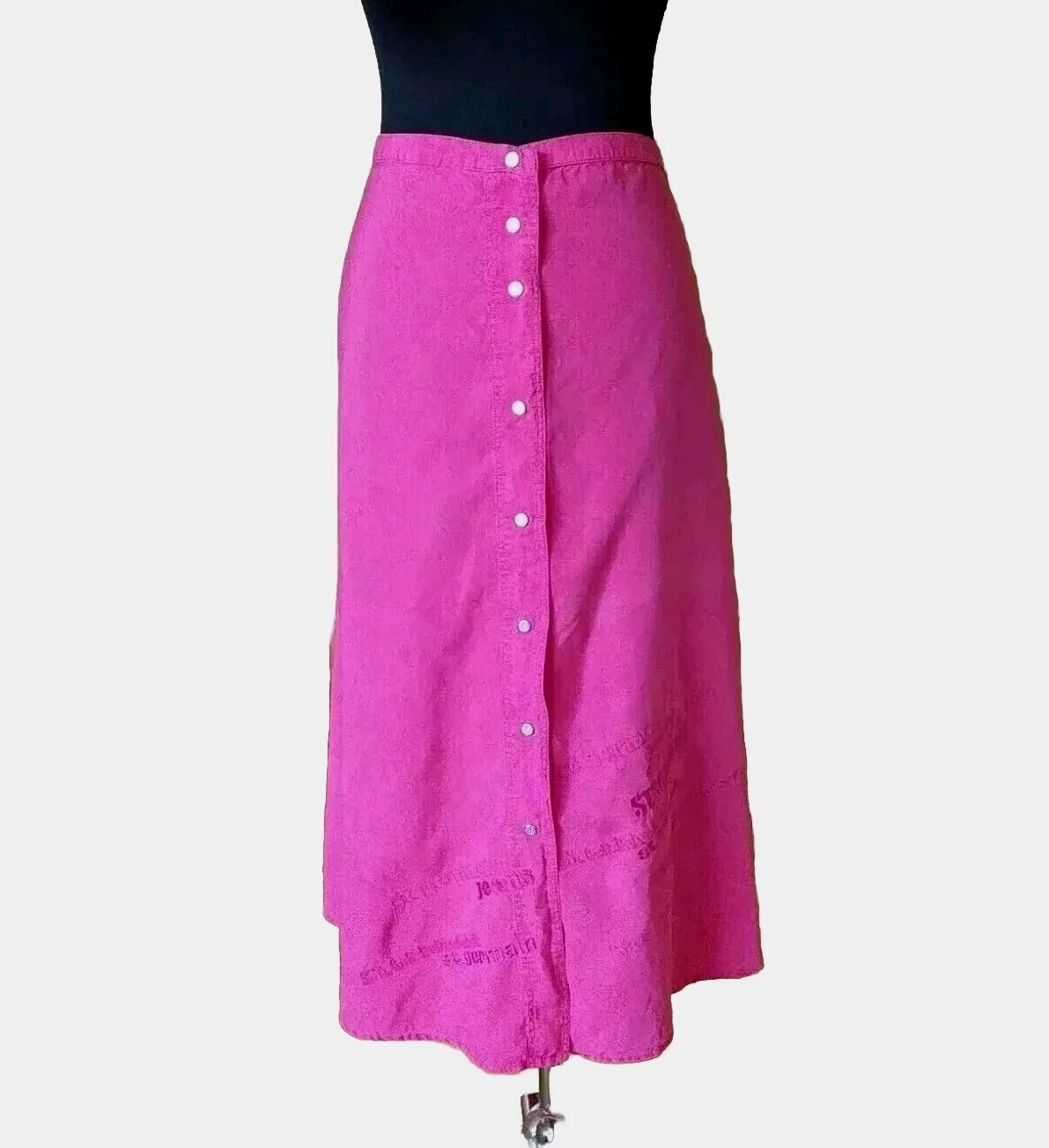 VTG Skirt St. Germain Des Pres by Maria Christina Sartini Pink Midi A-Line US 18