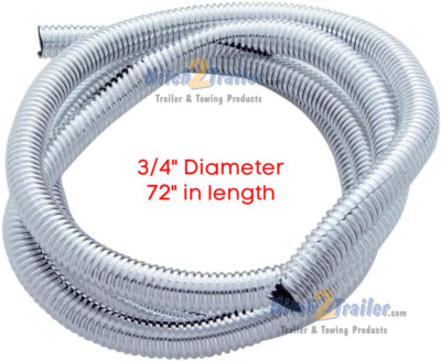 #ad Wire loom 3 4quot; ID 72quot; long chrome plastic for Peterbilt Kenworth Hot Rod Classic $12.34