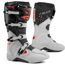 STIVALI MOTO CROSS ENDURO FALCO LEVEL 2 GREY BLACK RED GRIGIO NERO ROSSO  TG 43