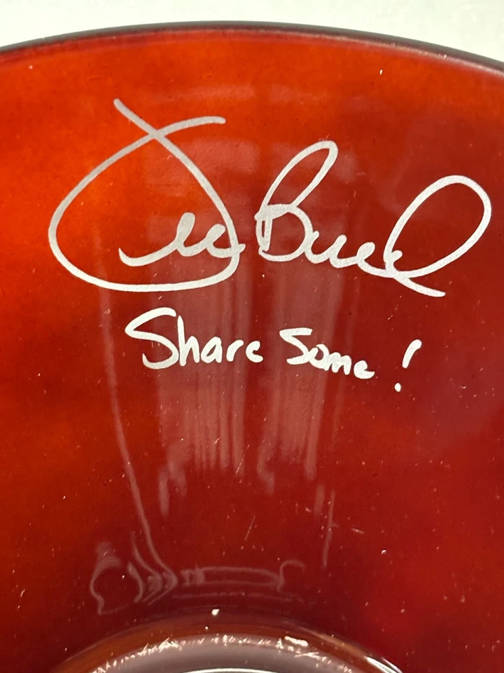 Troy Aikman Joe Buck Firmado 9" Vidrio Palomitas Cuenco Edición Limitada Dale & Thomas 2008 Foto 4 de 4