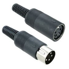 Pair 4-Pin DIN Plug  Socket Connector