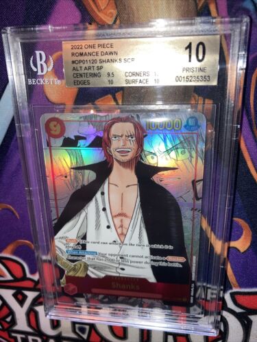Shanks OP01-120 SEC Alt Art Manga 1st Edition BGS Pristine 10 English - Picture 2 of 3