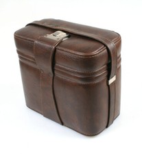 CAMERA CASE VINT. 1970S W/ STRAP, BROWN 10x5.5x8.5 