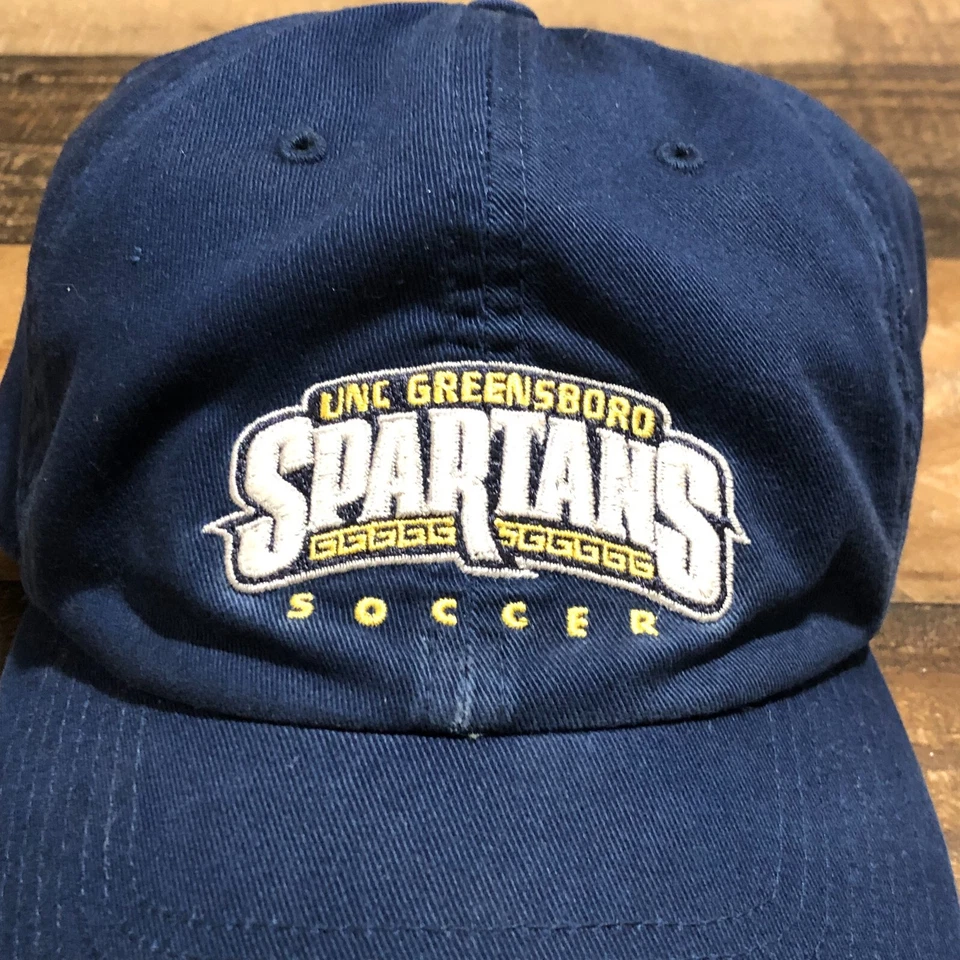 Boné masculino azul NCAA futebol UNC Greensboro Spartans chapéu alça pai UNCG Adidas - Imagem 2 de 4
