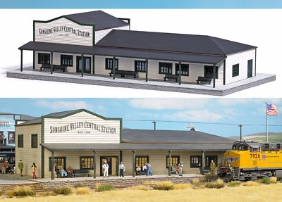 Busch 9721 H0 Bausatz US-Bahnhof Train Station #NEU in OVP#