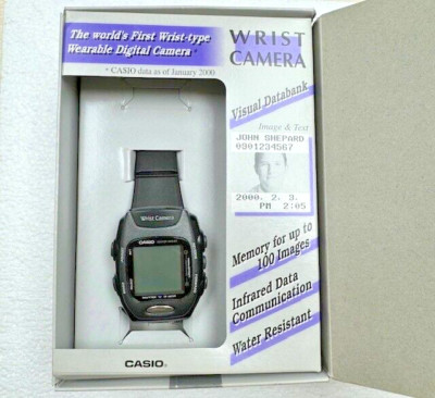 Vintage CASIO Wrist Camera WQV-2-1D Digital Watch & PC Link Kit Brand New in Box