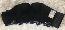 LOVE J  Bustier Corset ,  Black Lace Bra Slze Medium New with Tag Free Shipping