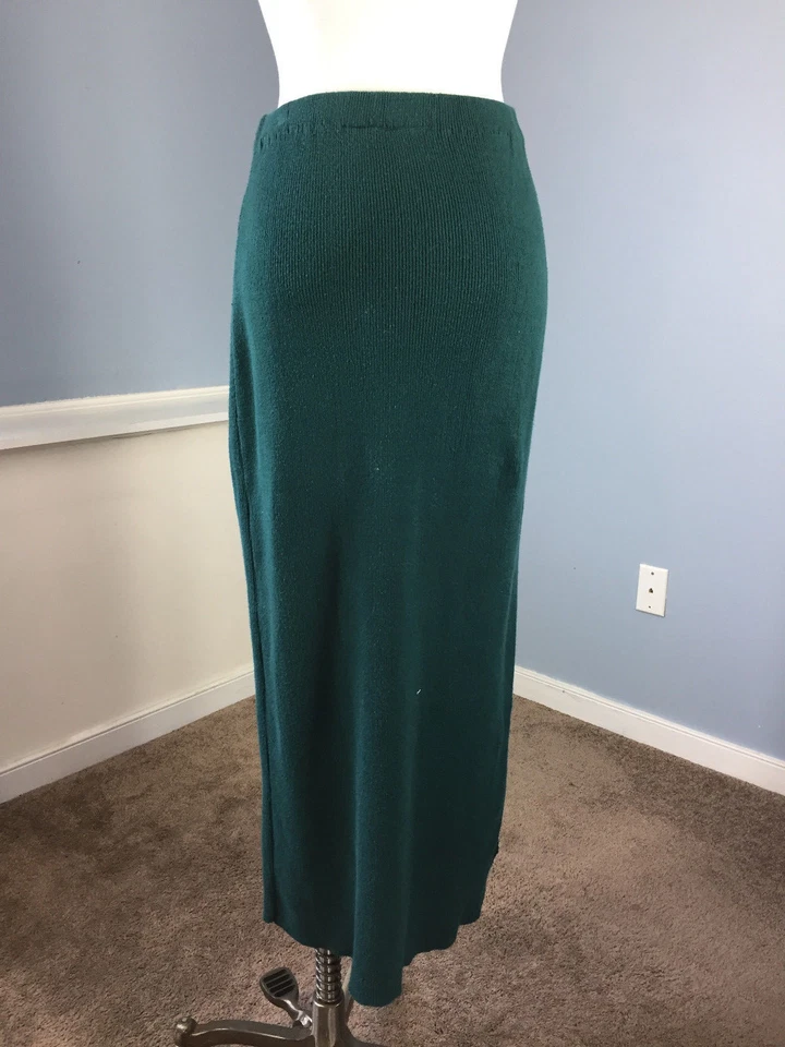 Waste Knot by JOMA 绿色桑塔纳针织长裙直弹力 XS S 棉 — 第 3/4 张图片