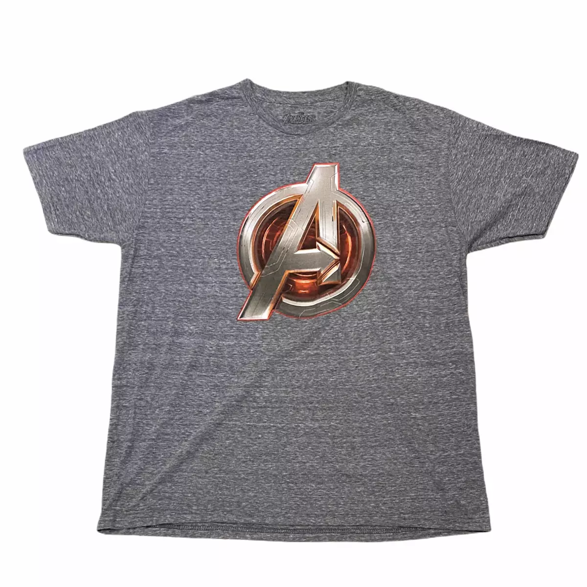 Marvel License Avengers Mens T Shirt size 2XL Gray Grey Short