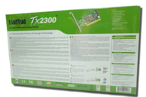 Promise FastTrak TX2300 2-Port SATA 3Gb/s RAID 0/1 JBOD PCI Adapter Controller - Picture 2 of 2