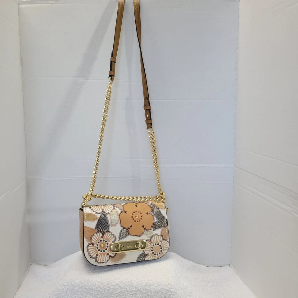 Bolso de hombro Coach Swagger con retazos de rosas de té y detalle de piel de serpiente 24968 Foto 4 de 4