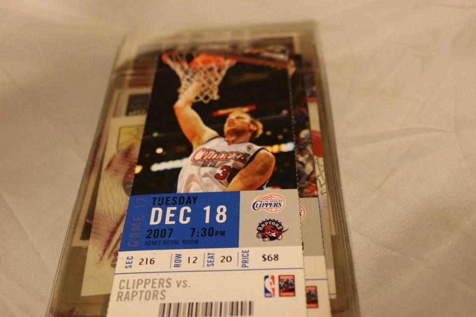 TICKETS - Chris Kaman Los Angeles Clippers SuperSonics 2007 Stubs Lot of 2  - Image 2 of 3