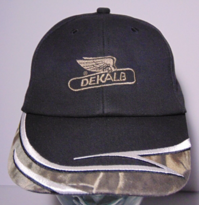 DeKalb Corn Farm Hat Black White Camo Camouflage K-Products Hat