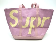 Supreme Raffia Tote Bag Pink ss2020 new authe...