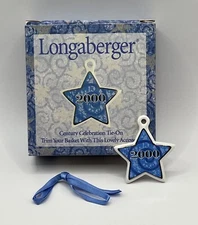 Longaberger  2000 Century Celebration Tie-On with Box - Ceramic