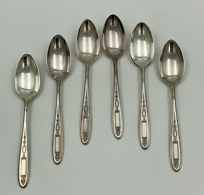 Oneida Antique Community Plate Grosvenor Silverplate Flatware - 6 Spoons