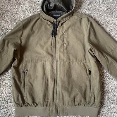 Sean John 2XL Tall Lightweight Hooded Jacket- Olive Green