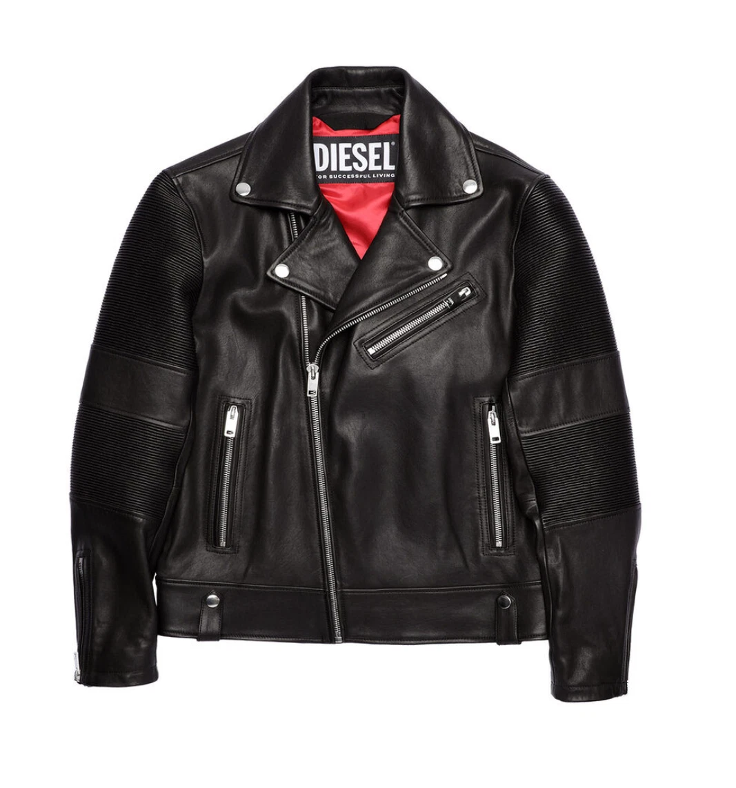 Diesel lambskin leather clearance jacket
