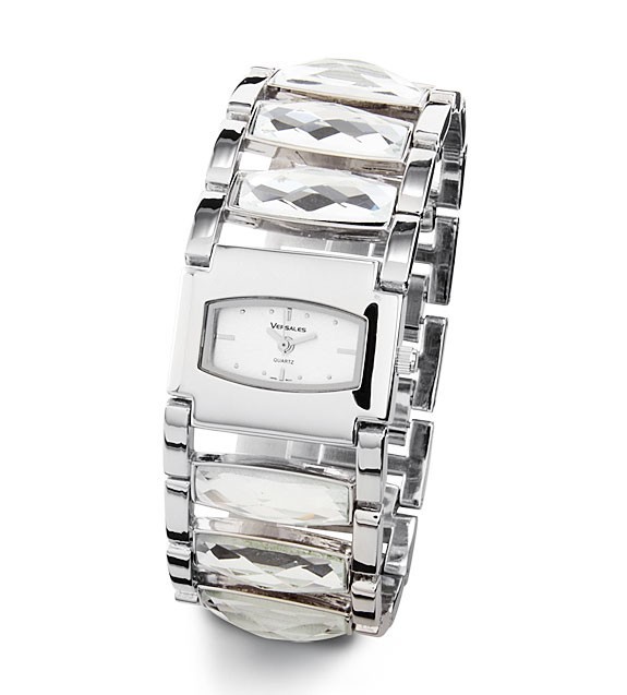 New Silver tone Links Crystals Band Women's Fashion Watch New Silver tone Links Crystals Band Women's Fashion Watch