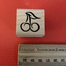 K2,  Denami Design Rubber Stamp, Two Cherries Design