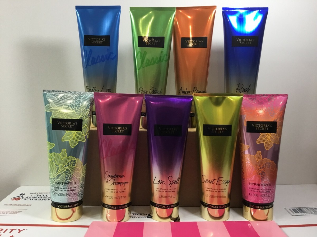VICTORIA'S SECRET LOTION PEAR LOVE SPELL AMBER RUSH CAPTIVATED