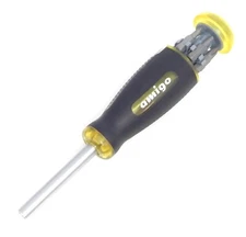 Multi Bit Screwdriver 7-1 Megapro Amigo 1/4" Drive Hex Bits Phillips Slot Square