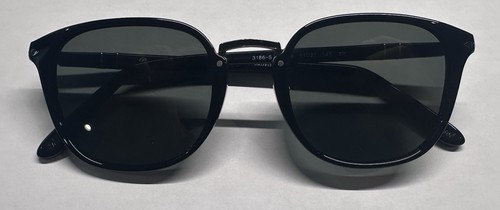 Persol PO3186S 95/58 Sunglasses Men's Black/Green Polarized Lenses Square 51mm - Picture 2 of 6