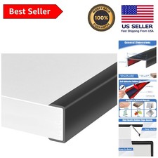 Durable Black Self-Adhesive Rubber Edge Trim - 10Ft for Home and Automotive Use