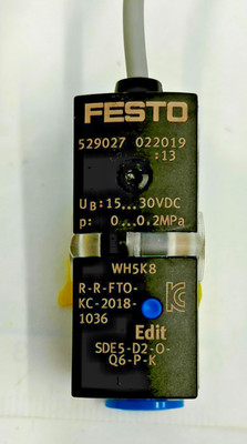 FESTO Drucksensor SDE5-D2-O-Q6-P-K, elektronisch, 0 ...2 bar, hochgenau