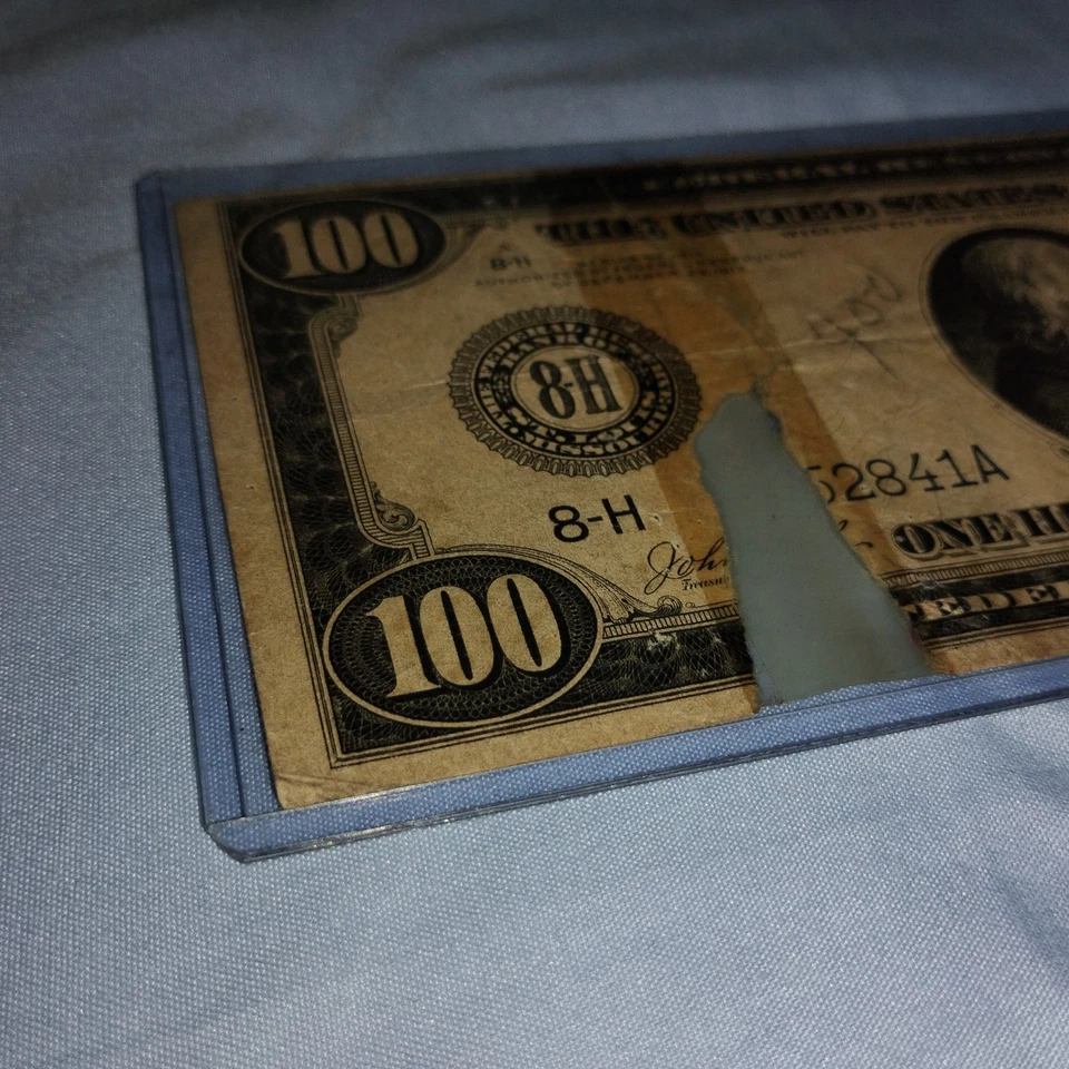 1914 $100 FEDERAL RESERVE NOTE Washington DC  - Image 2 of 4