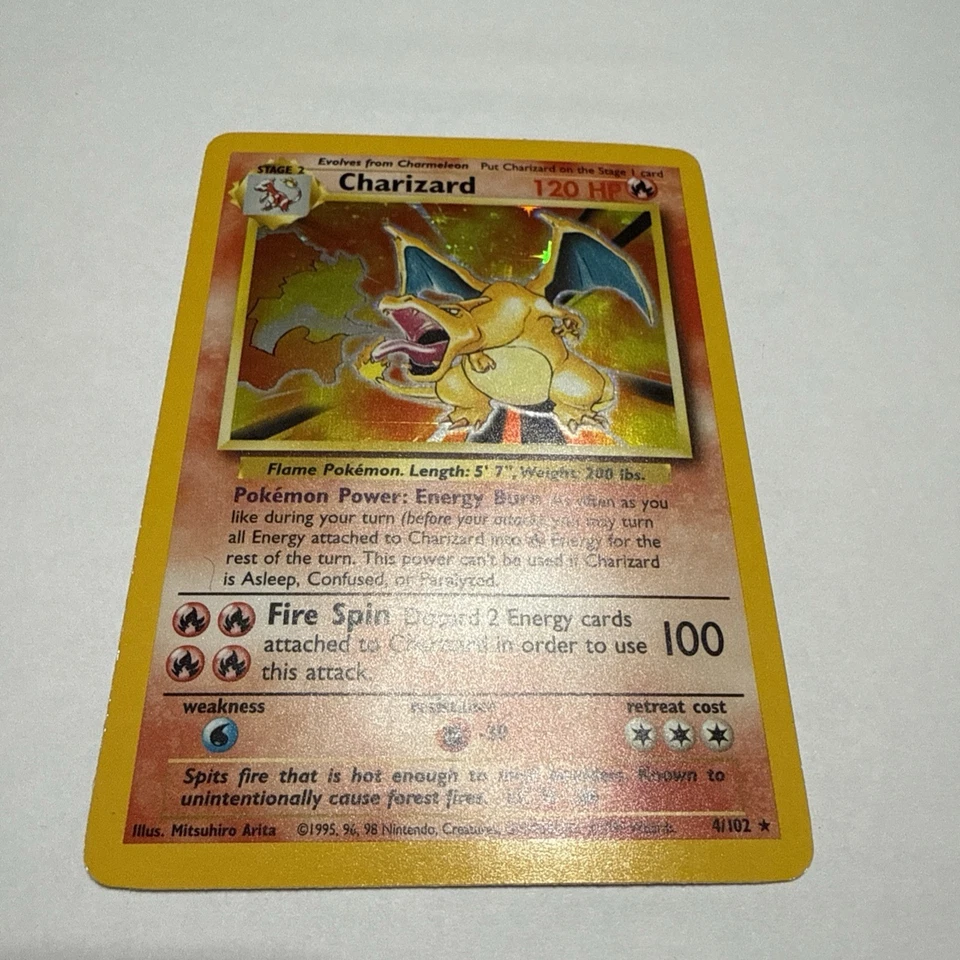 Pokémon charizard miscut hologram holo base set Rare psa mint 4/102 1999 rare - Image 4 of 4