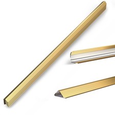 1x1x48 Inch 304 Stainless Steel Golden Wall Corner Guards 10-Pack Heavy Dut...