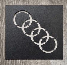 Audi Logo -  Car Carpet Stencil - Professional Detailing Template 180mm x 180mm