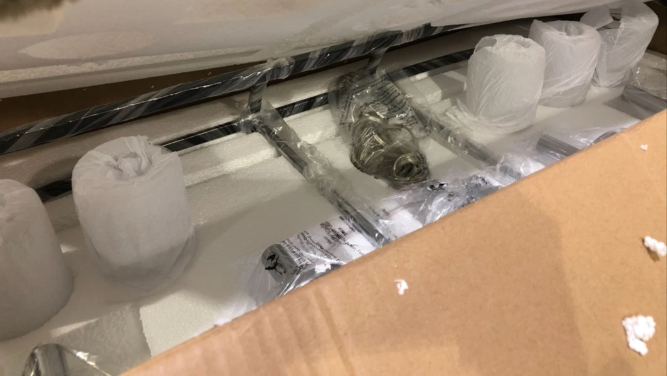 Золотой освещения Mercer 5 света черный + хром подвеска с прозрачным семенным стеклом - Изображение 2 из 4