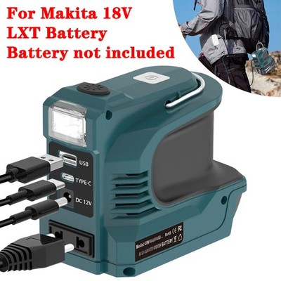 180W Wechselrichter für Makita 18V Akku 230V Stromwandler USB Typ-C LED Adapter